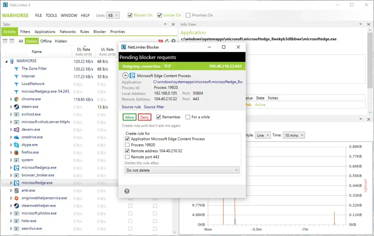 NetLimiter — captura de tela 2